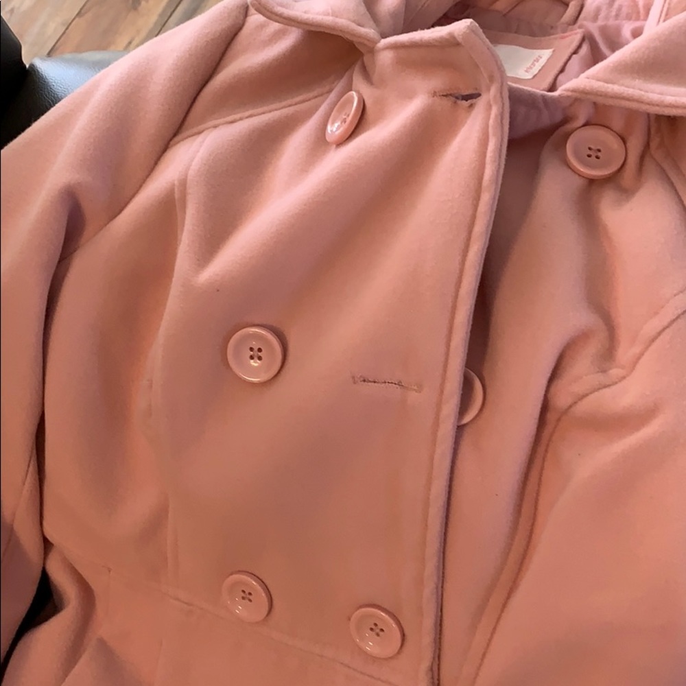 Women’s Light Pink Pea Coat Gem